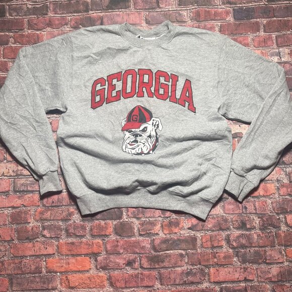 Vintage Georgia Bulldogs Distressed Champion Sweatshirt M Mascot Graphic - Picture 1 of 6